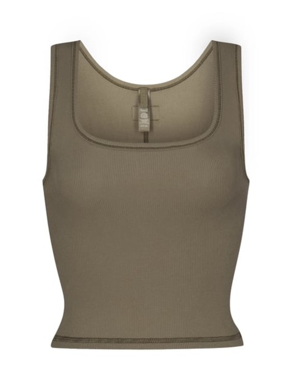 Skims cotton rib tank in Army